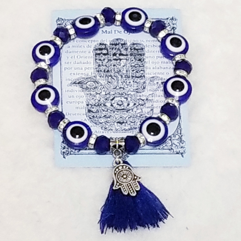 Host Pick 🎉 Hamsa Hand Evil Eye Blue Tassel Protection Bracelet New